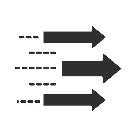 fast arrows guide direction vector illustration silhouette iconのイラスト素材