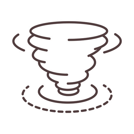 weather hurricane wind storm forecast vector illustration line icon styleのイラスト素材