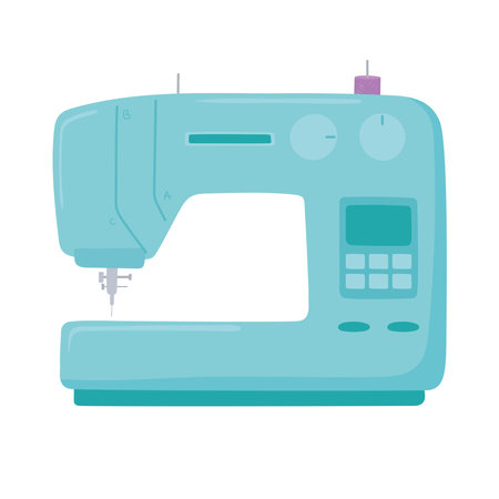 sewing machine needle dressmaking object icon vector illustrationのイラスト素材