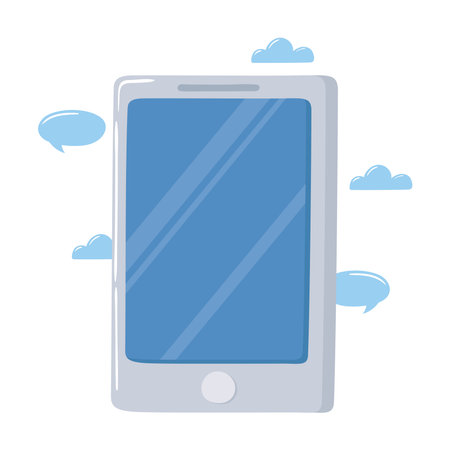 smartphone device technology digital wireless icon vector illustrationのイラスト素材