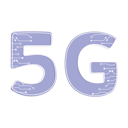 5G technology internet wireless innovation vector illustrationのイラスト素材
