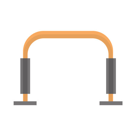 gym fitness bar equipment in flat style vector illustrationのイラスト素材