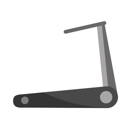 gym treadmill electric equipment in flat style vector illustrationのイラスト素材