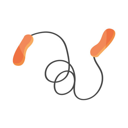 gym equipment fitness sport jump rope in flat style vector illustrationのイラスト素材