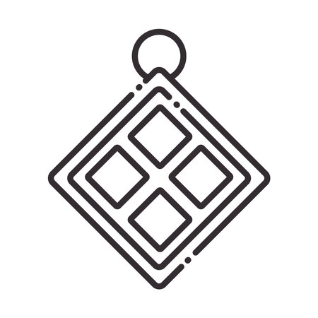 hanging ornament decoration linear on white background vector illustrationのイラスト素材