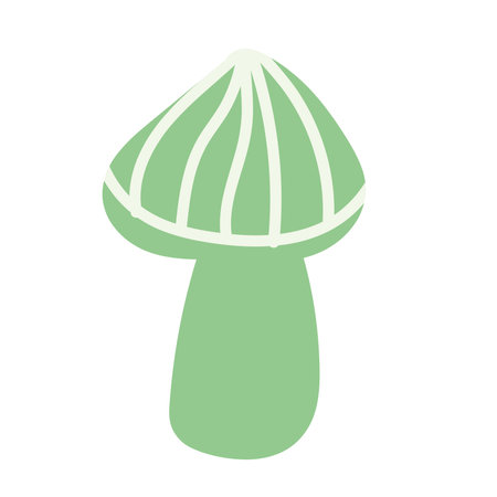 cooking food mushroom fresh cartoon flat icon vector illustrationのイラスト素材