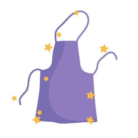 cooking apron clothes cartoon flat icon vector illustrationのイラスト素材