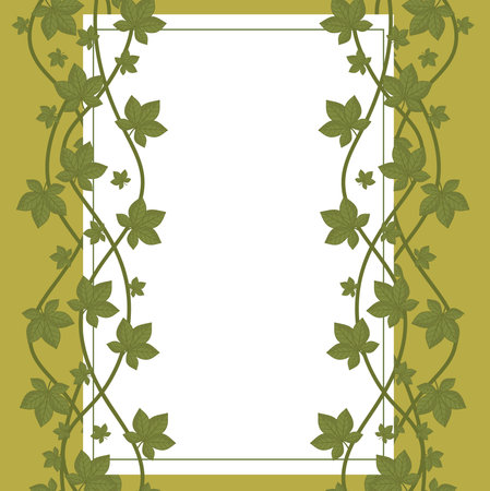 leaves foliage nature organic decoration label white background vector illustrationのイラスト素材