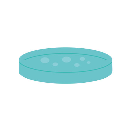 chemistry petri dish science flat style vector illustrationのイラスト素材