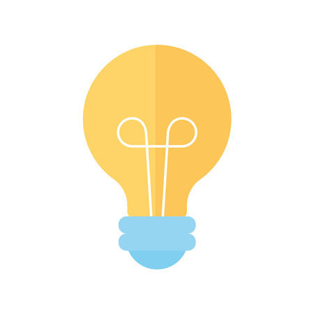light bulb energy power cartoon, flat style vector illustrationのイラスト素材