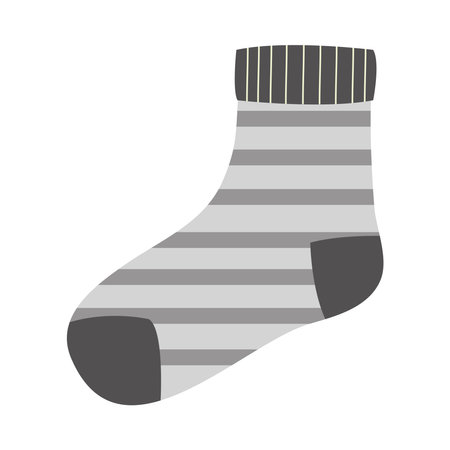gray and purple sock design, Cloth fashion style wear and store theme Vector illustrationのイラスト素材
