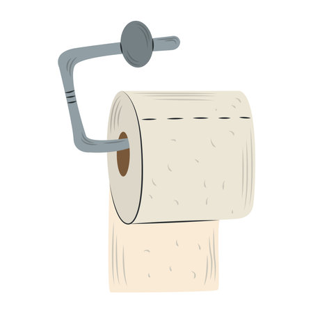 toilet paper hygiene hanging roll isolated design vector illustrationのイラスト素材