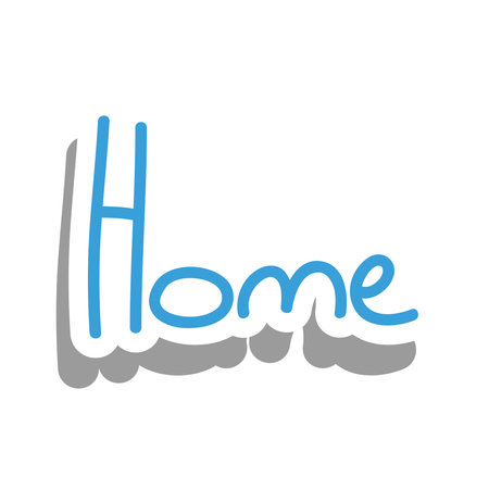 home word sticker design, room and decoration theme Vector illustrationのイラスト素材