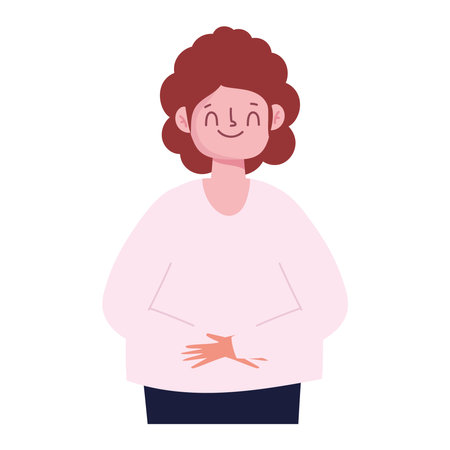 character woman cartoon on white background vector illustrationのイラスト素材