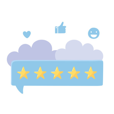 rating and feedback stars social media vector illustrationのイラスト素材