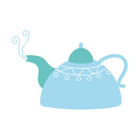 tea and coffee kettle icon over white background vector illustrationのイラスト素材
