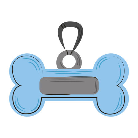 pets bone for dog collar image flat style vector illustrationのイラスト素材