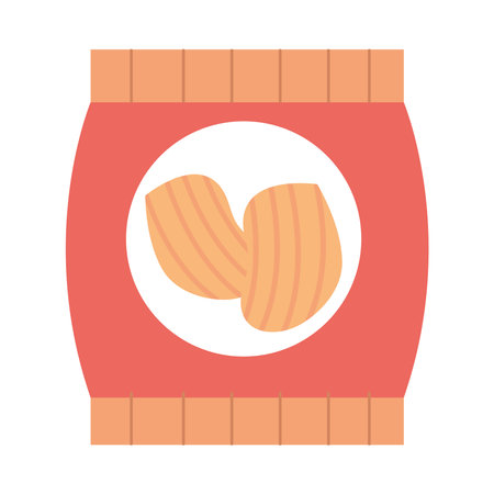chips plastic bag design of food eat restaurant and menu theme Vector illustrationのイラスト素材