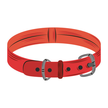 pets collar for dog accessory image flat style vector illustrationのイラスト素材