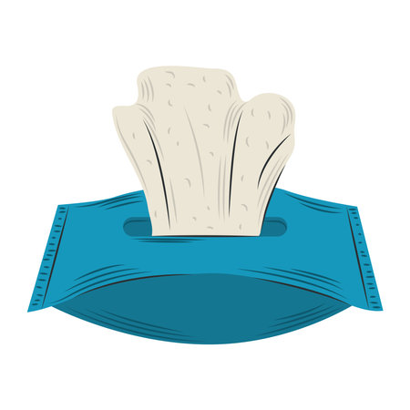 tissue paper box disposable cartoon isolated design vector illustrationのイラスト素材