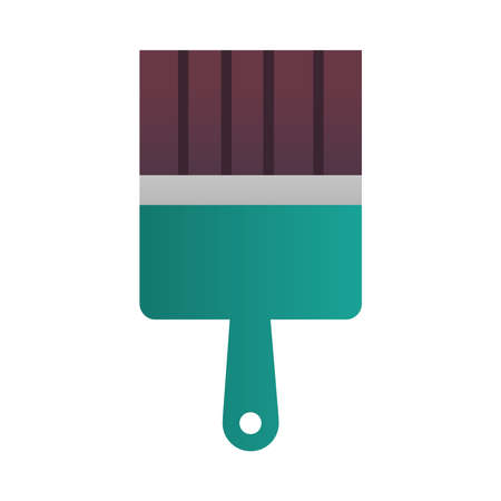paint brush construction and renovation tool icon, home repair concept vector illustrationのイラスト素材
