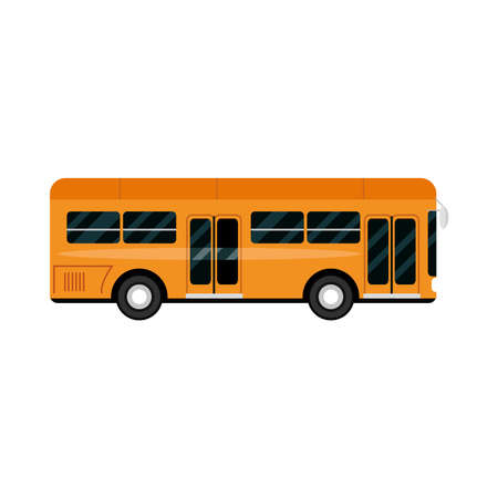 bus vehicle private or public service city transport vector illustration