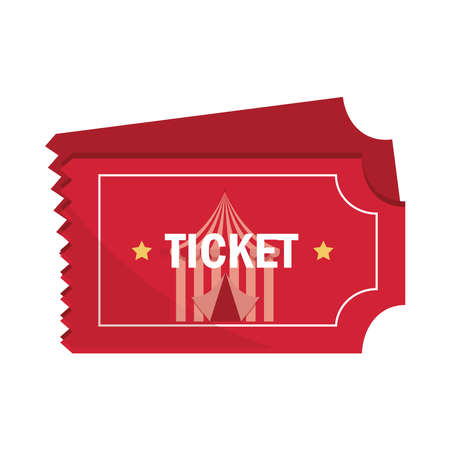 amusement park carnival tickets flat design vector illustrationのイラスト素材