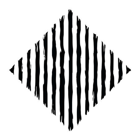 grunge striped rhombus shape strokesのイラスト素材