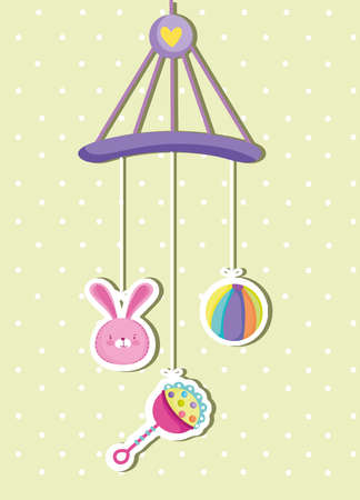 toys mobile crib cartoon decorationのイラスト素材