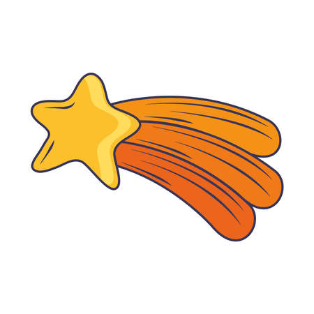 cute space shooting star cosmosのイラスト素材