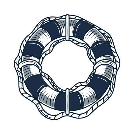 lifebuoy nautical maritime sketch iconのイラスト素材