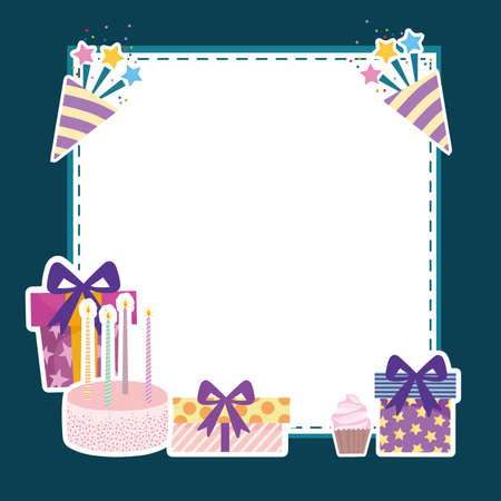 Happy Birthday space for textのイラスト素材