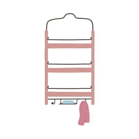 rack soap towel bathroom isolatedのイラスト素材