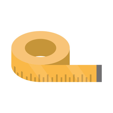 measure tape tool icon isometricのイラスト素材