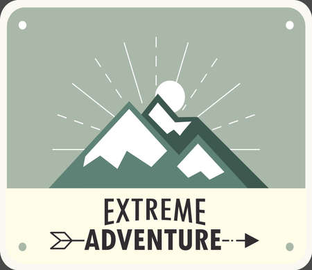 wanderlust extreme adventure mountains landscapeのイラスト素材