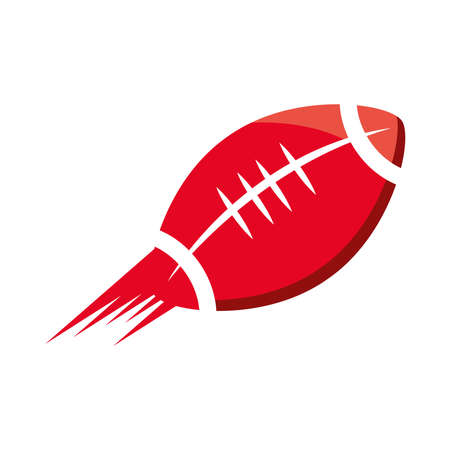 american football flying ball iconのイラスト素材
