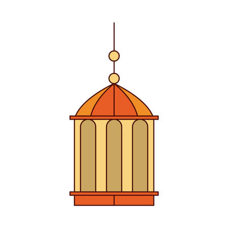 hanging lantern decoration icon isolatedのイラスト素材