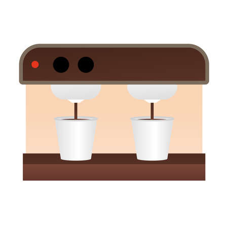 coffee maker cappuccino machine isolatedのイラスト素材