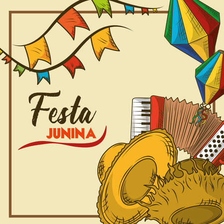 festa junina festive celebration traditionalのイラスト素材