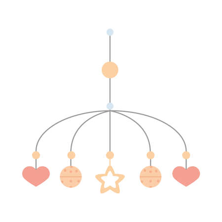 baby mobile toys icon isolatedのイラスト素材