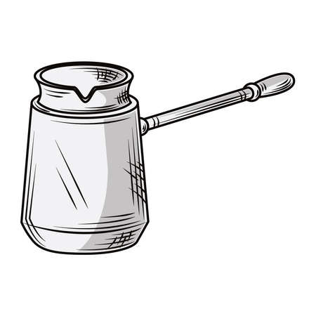 cezve turkish coffee pot sketchのイラスト素材