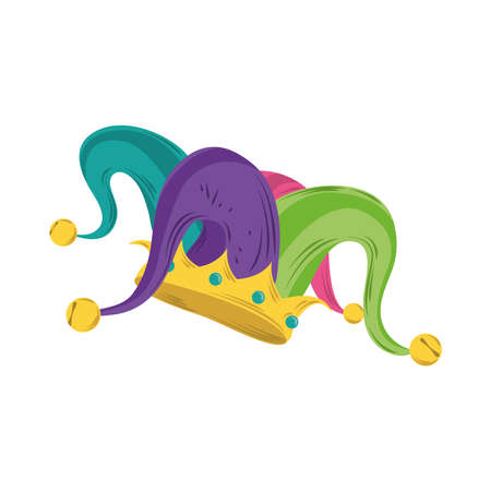 clown hat cartoon icon isolatedのイラスト素材