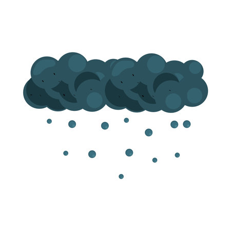 cloud raindrops natural design isolatedのイラスト素材
