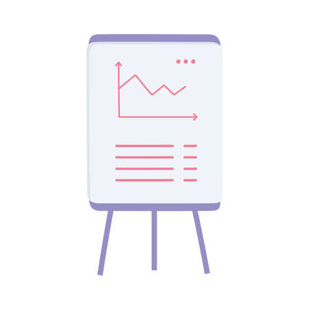 economy strategy presentation board reportのイラスト素材