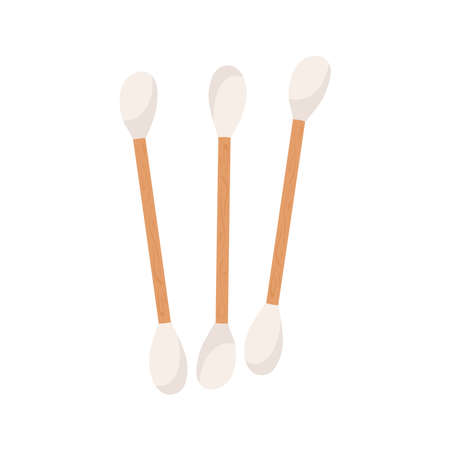 cotton ear swab icon isolatedのイラスト素材