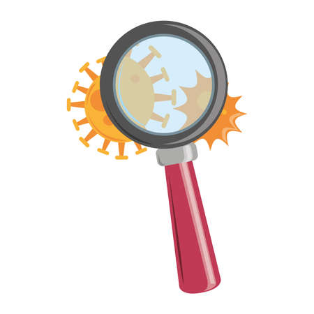 covid 19 coronavirus analysis icon isolatedのイラスト素材