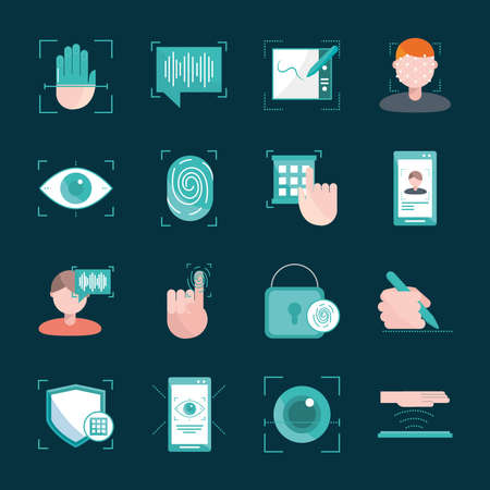 biometric verification, authorization and identificationのイラスト素材