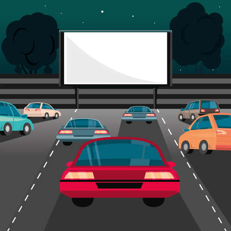 cinema auto theater entertainment styleのイラスト素材