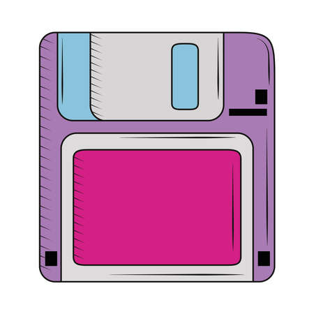 floppy disk file save isolatedのイラスト素材
