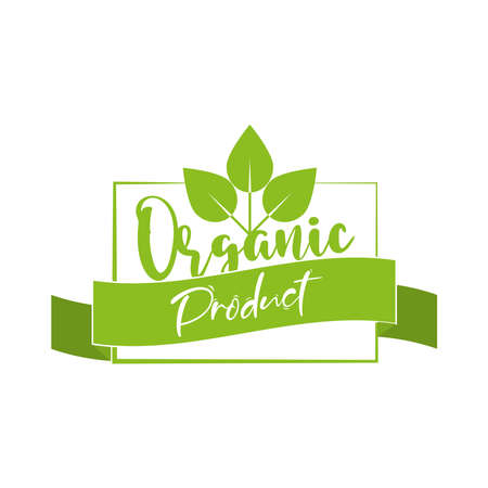 organic product natural ingredient bannerのイラスト素材